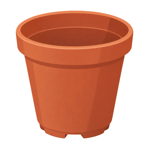 Plastic plant pot, illustrative image