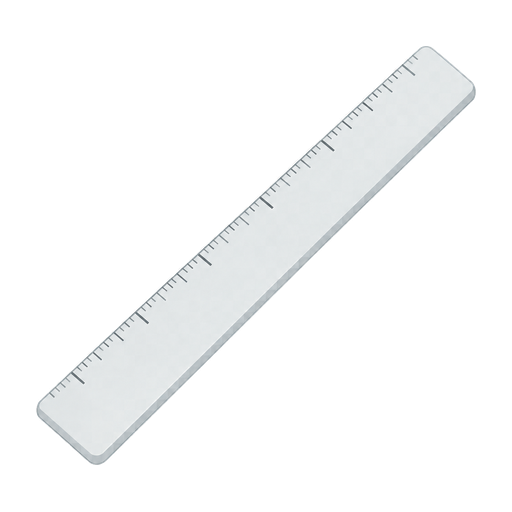 Transparent ruler, illustrative image