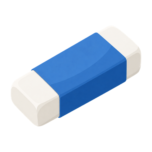 Vinyl pencil eraser, illustrative image